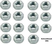 3/8 UNC moer, 15 stuks, grade 5.5 (zelfde als 8.8) Amerikaanse moeren.