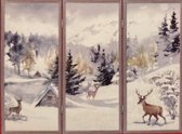 Houten kerst raamscherm met hert | Kerstdecoratie | Alternatieve kerstversiering