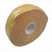 50 meter jute band - oker geel - 50 mm breed