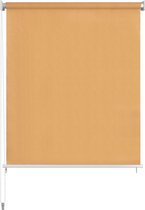 Rolgordijn beige 100x230cm (Incl LW led klok) - rol gordijn verduisterend - rolgordijnen