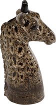 Vaas "Giraffe" L bruin aardew 13x13x24cm