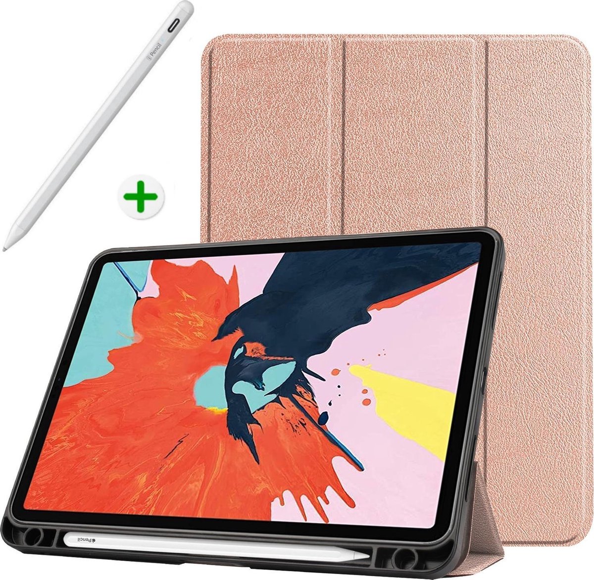 Case2go Tablethoes en Active stylus Pen geschikt voor iPad Air 10.9