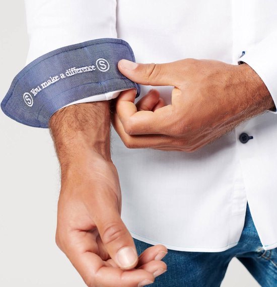 SKOT Fashion Sustainable Shirt Men Circular White Contrast - Wit - Taille S