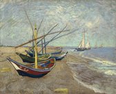 Vincent van Gogh, Vissersboten aan het strand van Saintes-Maries, 1888 op aluminium, 80 X 120 CM