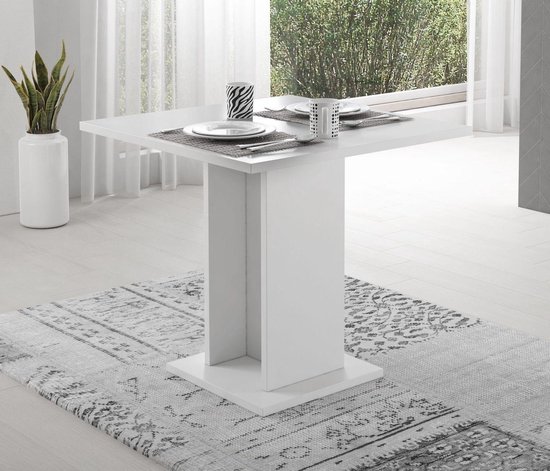Meubella - Eetkamertafel Vox - Wit - 79 cm