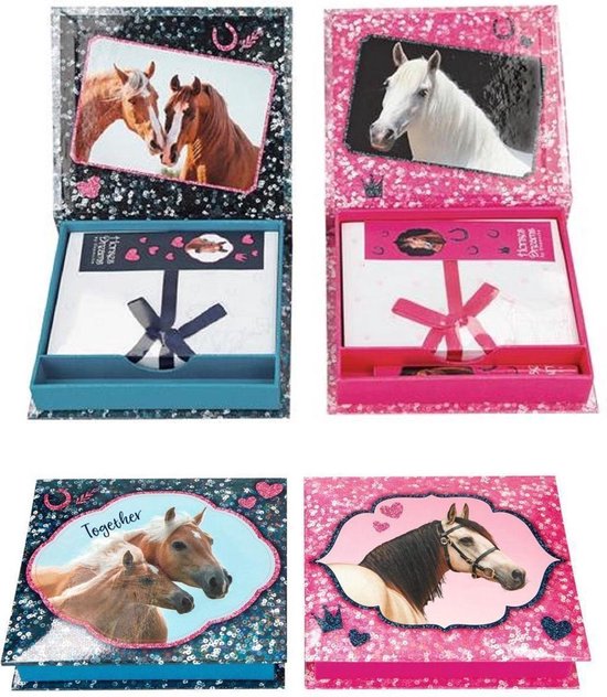 Paarden notitiebox voor je paarden spullen - Inclusief paarden potlood - 2  stuks -... | bol.com