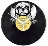 LP Klok Met Hond - Vinyl – Wandklok Buldog - Met geschenkverpakking
