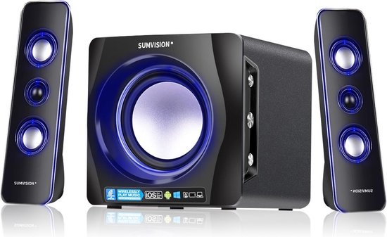 Sumvision N-Cube Pro 2 Bluetooth Speaker 2.1 met subwoofer - Zwart | bol.com