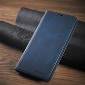 BukkitBow - Leather Case - Kunstleer - Card Case - Hoesje voor iPhone 12 Pro Max – Blauw