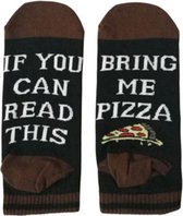 Vrolijke Bring me Pizza enkel sokken