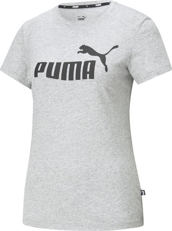 PUMA ESS Logo Tee Dames T-shirt - Lichtgrijs - Maat S