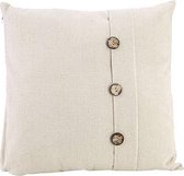 Kussen Buttons Beige 43x43xh10cm Polyester