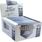 Lange vloei| vloeipapier | RIZLA+ Silver Kingsize Super Slim + Filter tips Combi Pack