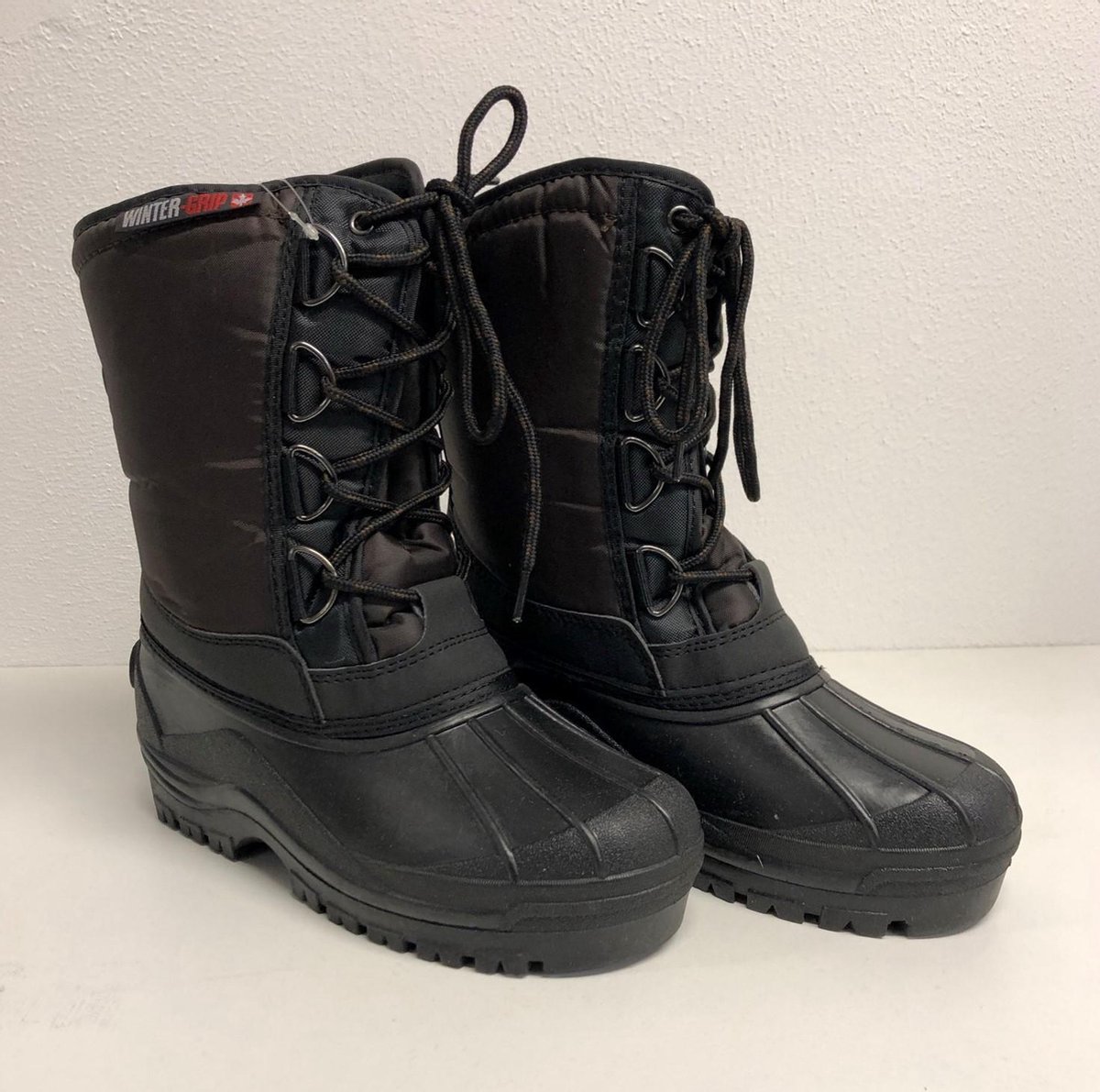 Snowboots winter-grip zwart-bruin maat 40 - bol.com