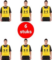 Under Armour - hesjes – 6 stuks – hesjes voetbal  - geel – veiligheidshesje – maat senior - hesje