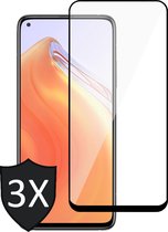 Screenprotector geschikt voor Xiaomi Mi 10T - 3x Glas Screen Protector Full Screen