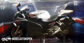 Aprilia RSV 1000R (Zwart/Zilver) (12 cm) 1/24 Atlas Superbikes - Modelmotor - Schaalmodel - Model motor - Miniatuurmotor - Miniatuur motor