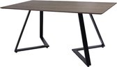 Evella Living - Eettafel - Eettafel hout - Industrieel - Bruin/Zwart - 158x85x75