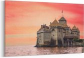 Schilderij - Kasteel aan zee — 100x70 cm