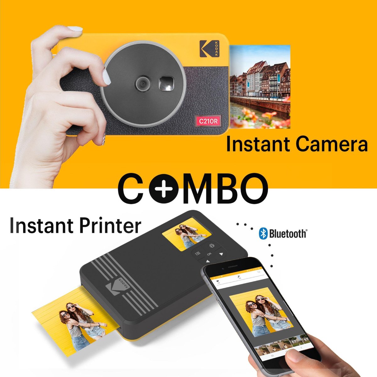 Kodak Mini Shot 3 Retro, Appareil Photo Instantané Argentique avec  Imprimante Photo Portable Intégrée, Compatible iOS et Android - Cdiscount  Appareil Photo