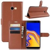 Samsung J4 Plus Portemonnee Hoesje Bruin