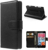 Nokia Lumia 635 Hoesje Wallet Case Zwart