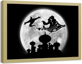 Foto in frame , Nacht in Baghdad , 100x70cm , zwart wit ,wanddecoratie , Premium Print