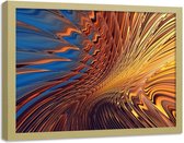 Foto in frame Abstracte golven, 100x70cm, multi-gekleurd, Premium print
