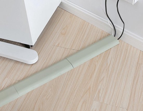 Zelfklevende Kabelgoot- Kabel Opberger - Kabelmanagement - Kabelhouder voor Bureau en TV - Kabelbeschermer - Kabel Organiser - Kabelbrug - Kabelbinders - Lumi Cablehider (Wit)