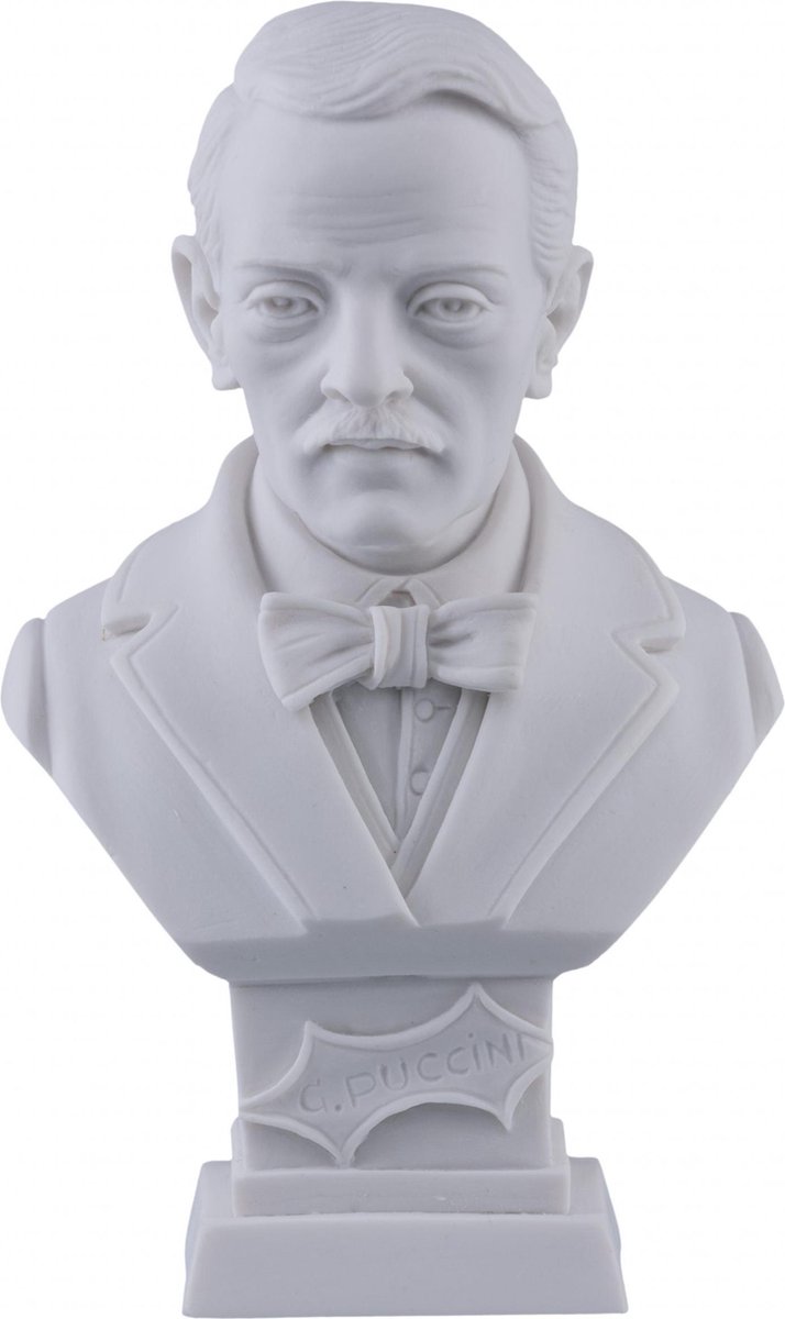 Music Gifts - Albast borstbeeld Puccini - 11 cm
