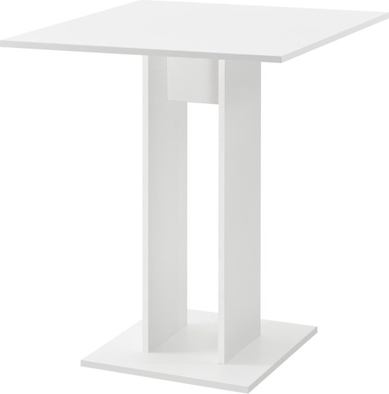 Table à manger Design Lindesnes carrée 65x65x78 cm blanc