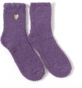 Sokken - Paars - Hartje - Huissokken - Liefde - Fleece - Vriendinnen