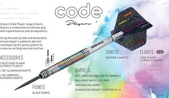 Unicorn Code Michael Smith 90% - Dartpijlen - 22 Gram van Unicorn — afbeelding 5