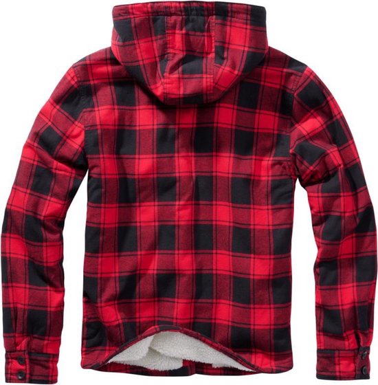 Lumberjacket Hooded Red Black - Houthakker - Jas - Geblokt - Teddy -  Voering - Winter... | bol