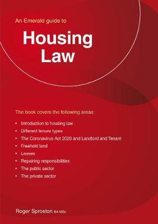 Housing Law 9781913776022 Roger Sproston Boeken
