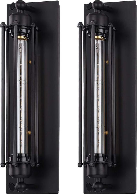 IDEGU Lot de 2 Suspension Luminaire Vintage,Lustre Plafonnier
