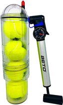 TuboX4 - Crystal (+ Pomp met drukregelaar) tennis- en padelballen