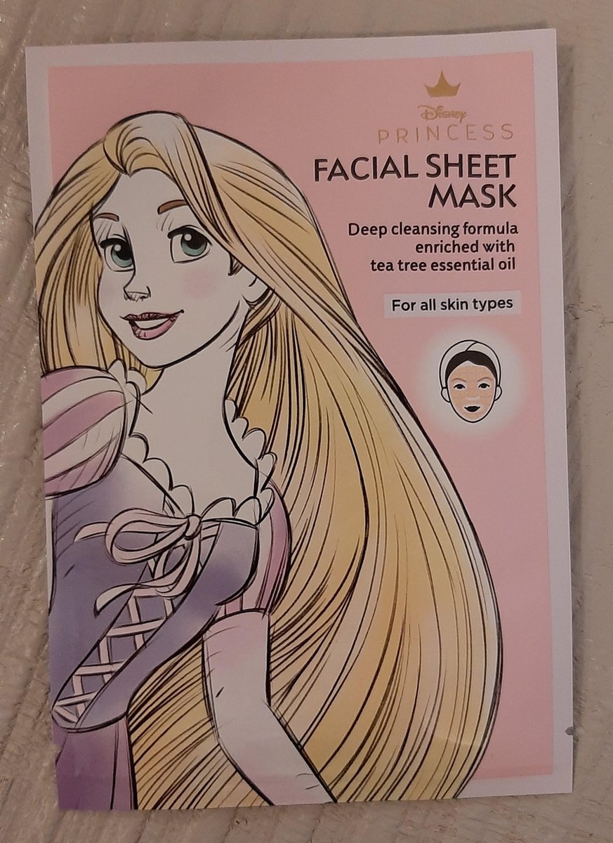 Disney gezichtsmasker - reinigend - rapunzel - facial sheet mask - deep cleansing