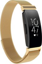 Inspire milanese band - goud - Geschikt voor Fitbit - ML - Horlogeband Armband Polsband