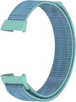Charge 3 & 4 nylon sport band - marine groen - Geschikt voor Fitbit