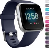 Bandje Voor Fitbit Versa Sport Band - Donkerblauw - Maat: SM - Horlogebandje, Armband