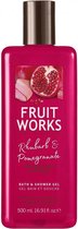 Fruit Works Rhubarb And Pomegranate Shower Gel 500ml