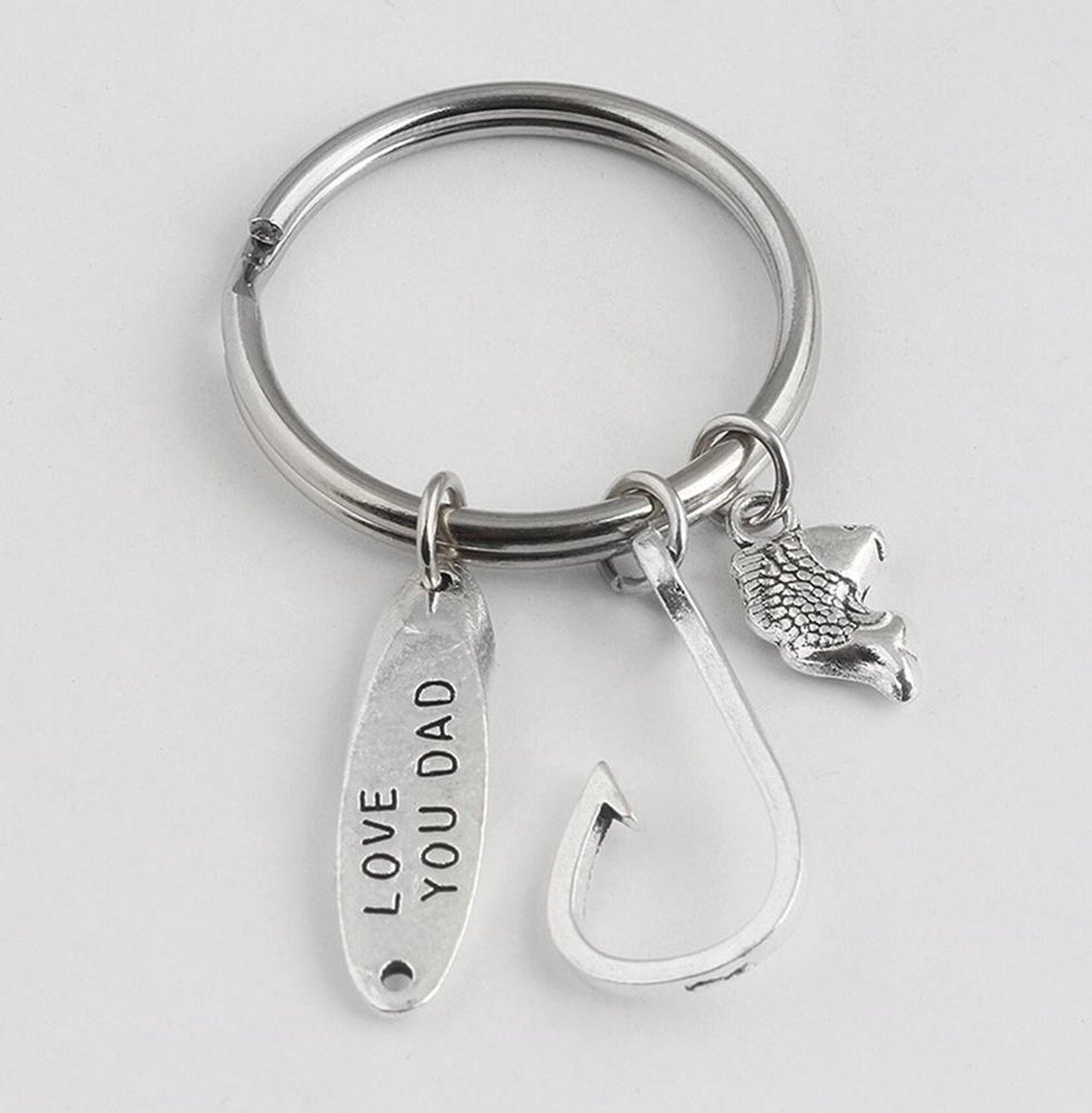 Fler® | Sleutelhanger met 3 hangertjes voor vader | vaderdag | Kerst cadeau | Sinterklaas kado voor vader | Sleutelhanger