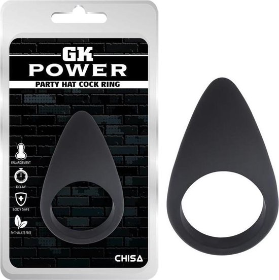 CHISA - Cock Ring Party Hat Silicone Black