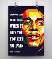 Poster WPAP Pop Art -Bob Marley Music