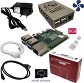 Raspberry Pi 4B - starter kit - 8GB - met ventilator - 16GB SD-kaart