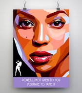 Poster WPAP Pop Art Beyonce