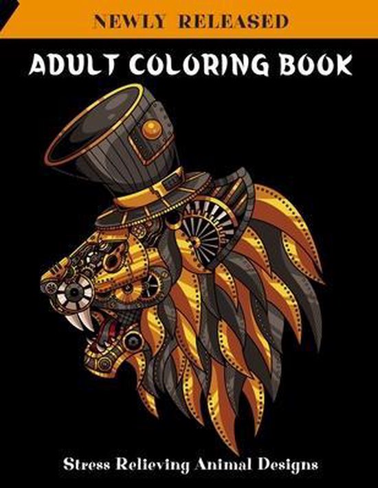 Adult Coloring Book Stress Relieving Animal Designs - cover