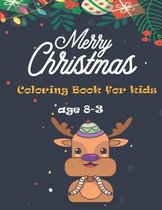 Merry Christmas Animals Coloring Book for kids age 3-8