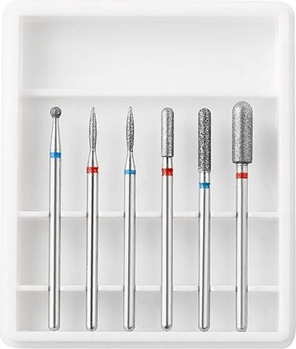 Keramische Frees - Nagel Frees - Keramische nagelboortjes - Pedicure en Manicure - Nagelfrees Bitje - Nagelboortjes - Keramische Nail Boren Set - Wit - 6 Stuks (9)